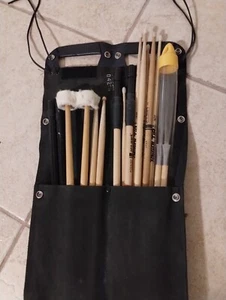Drumstick Bag and Sticks Loaded with Sticks, Mallets and Brushes - Picture 1 of 1