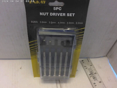 1990's vintage 5 pc mini nut driver set all metal NEW old stock (China) - Image 1 of 4