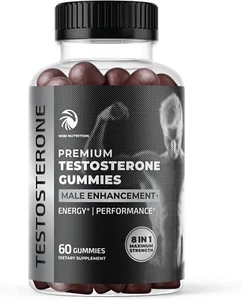 Testosterone Booster For Men L-Arginine support Testosterone Pills 60 Gummies - Picture 1 of 7