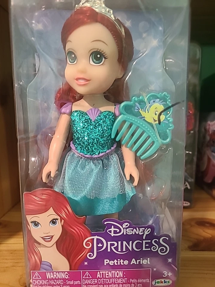 Muñeca y peine Disney Princesa 6" Petite Ariel - NUEVO en paquete original Foto 1 de 1