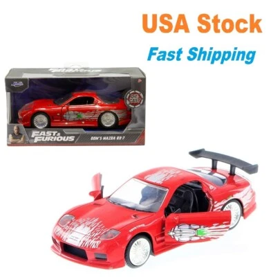 Fast And Furious, Dom's Mazda RX-7, 1993, JADA, Diecast Toy Car, 5.25", 1:32 - Image 1 of 4