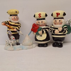 Hershey's Chocolate World Christmas Salt&Pepper Shakers + Shoveling The Snow Fig - Picture 1 of 18