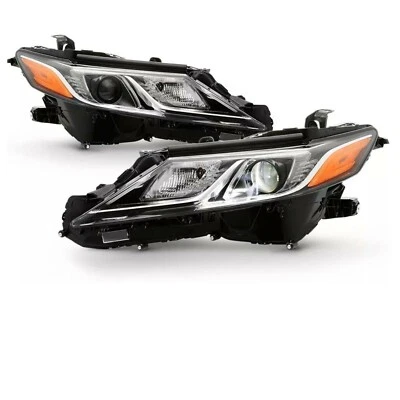 FIT TOYOTA CAMRY 2018 2019 LE SE L HALOGEN HEADLIGHTS HEAD LIGHTS LAMPS US PAIR - Изображение 1 из 4
