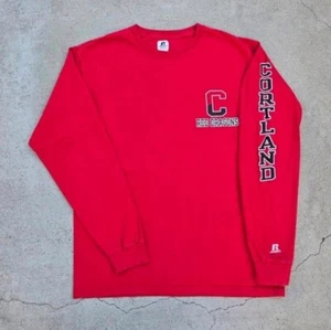 Suny cortland red dragon Mens size L Graphic Print Longsleeve t-shirt - Picture 1 of 4