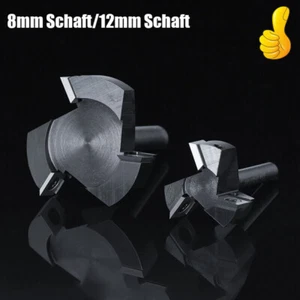 Face Mill Shank 8mm/12mm Shank 3 Tooth Router for Wood Face Mill DHL - Picture 1 of 15