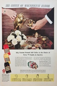 1941 A&P Negozi alimentari pubblicità vintage ore otto caffè macinato personalizzato - Foto 1 di 1
