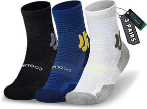 Coolmax Bamboo Viscose Kids Socks Compression Athletic Hiking Running Sports Boy - Picture 1 of 6