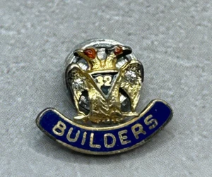 Vintage Sterling Silver Scottish Rite Masonic Pin 32nd Degree - Picture 1 of 3