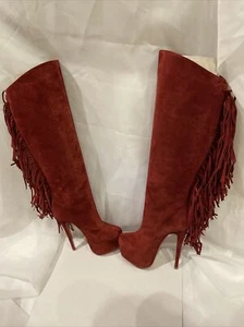 Stivali da donna CHRISTIAN LOUBOUTIN Interlopa 160 Veau in velluto taglia EU 34 - Foto 1 di 12
