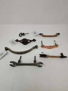 Posten 7 verschiedene Schrank Schubladengriffe Knöpfe Kupfer Silber Bronze Töne NEU - Bild 1 von 8