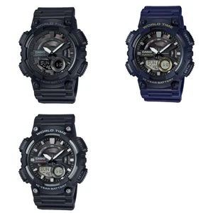 NEW Casio Collection Men's Watches AEQ-110W-1BJH/2AJH/1AJH Black From Japan - Picture 1 of 4