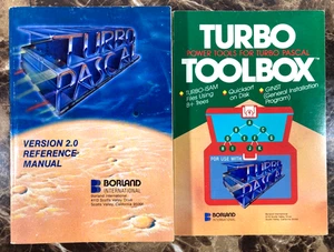 Lot 2 Turbo Pascal Version 1.0 2.0 Reference Manual Toolbox Books 1984 Borland - Picture 1 of 8