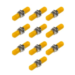 10 Pack Fiber Optic Adaptor ST to ST Singlemode Single Cable Connector Coupler - Photo 1/6