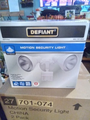 Defiant Wired 110 Degree Detection Outdoor White Motion Activated Security Light - Image 1 of 4
