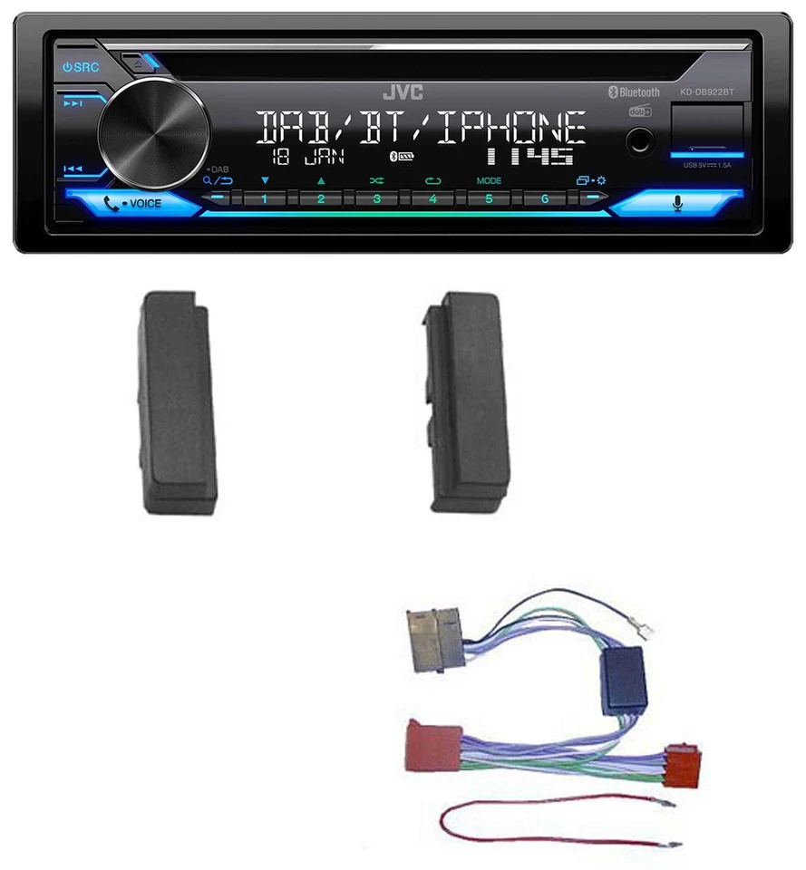JVC Bluetooth MP3 USB DAB CD Autoradio für Audi A3 8L TT 8N bis 99 Aktivsystem I - Bild 1 von 4