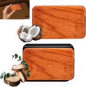 Set Da 2 Profumatori per Auto Da Aletta Parasole, Diffusore Di Profumo in Legno  - Foto 1 di 12