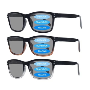 3 Pack Progressive Multifocus Reading Sunglasses for Women Men UV Protection ... - Picture 1 of 7