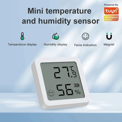 Tuya Smart Bluetooth Temperatur Luftfeuchtigkeit Sensor LCD Display Fernbedienung Google Alexa - Bild 1 von 4