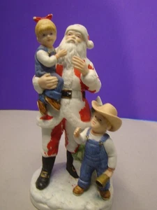 Figura Denim Days 1985 "I Love Santa" #8951 interiores Homco decoración de Navidad - Imagen 1 de 22