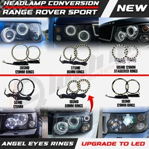 4 x headlamp Led Smd rings RR Sport Discovery Vogue Drl 120mm 2 cob UK - Picture 1 of 12