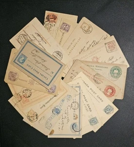 Lot of 15 Antique International Postal Cards 1880-1909 Multiple Countries - Picture 1 of 12