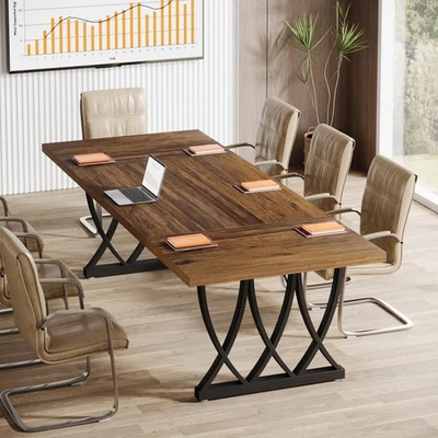 6 ft Conference Table for 6-8 People 70.86-Inch Rectangle Conference Table - Image 1 of 4