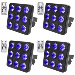 4PCS RGBW Mini Par Light DMX512 9x18W LEDs Sound Active Uplighting Wedding Party - Picture 1 of 8