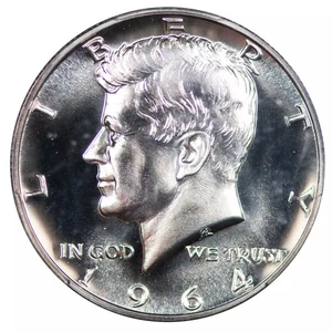1964 Kennedy mezzo dollaro QDO FS-105 PCGS PR68 proof 90% argento varietà - Foto 1 di 5