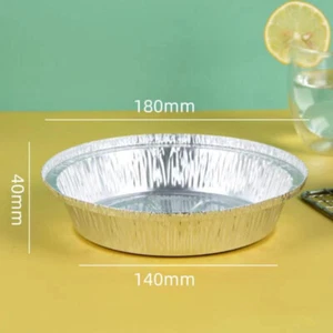 Sartenes redondas de papel de aluminio de 7", bandejas desechables contenedores 20 piezas - Imagen 1 de 5