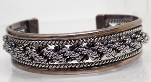 signed Rocha Cuernavaca Mexico 925 Sterling Silver Twisted Rope~Vintage - Picture 1 of 10