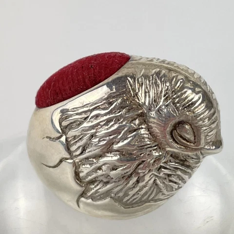 Ari D Norman Solid Sterling Silver Chick Pin Cushion Pincushion 2013 3cm Cover