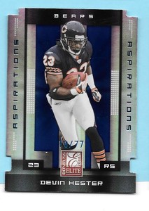 2008 Donruss Elite Aspirations Devin Hester Bears/Seahawks 18/77