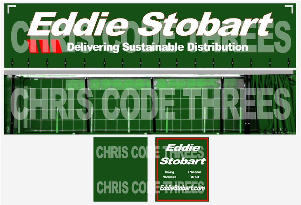 Code 3 Adhesive Vinyl Trailer Decal - Stobart Open Trailer  1/50 1/76 1/148 1/87 - Image 1 of 1