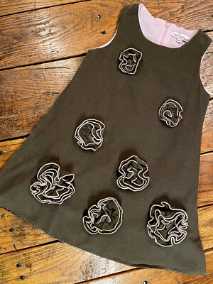 Toddler Girl 4T HALABALOO Mini Corduroy Sleeveless Back Zip Boutique Dress - Image 1 of 4