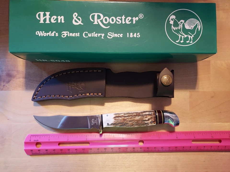 hen and rooster hunting knife.  - Image 1 of 4