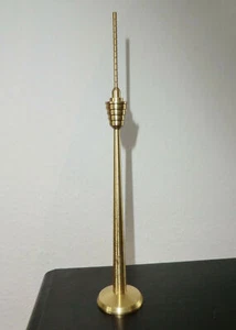 FERNSEHTURM Modell goldener SOUVENIR Turm Metall STUTTGART Waldau 24cm TOUR edel - Bild 1 von 7