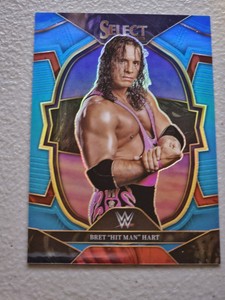 wwe BRET HART 2023 PANINI SELECT BLUE CONCOURSE PRIZM /249 #87 wrestling CARD