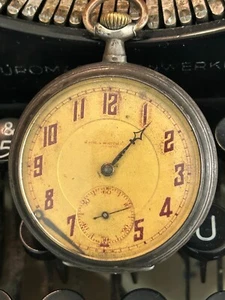 A Havila watch co. Geneva silver 0.800 pocket watch for parts/repair sold as is - Picture 1 of 13
