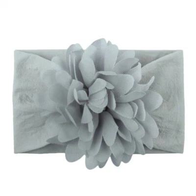 Nuevas diademas florales de gasa con flores elásticas para bebés recién nacidos Foto 1 de 4