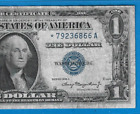1935 A $1 Silver Certificate,*Rare* Star Note,Blue Seal,Circ VF,Nice!