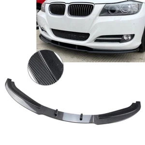 Front Stoßstange Spoiler Lippe passend für BMW 3er E90 4-Türer Limousine 2009-12 Carbon Schwarz - Bild 1 von 8
