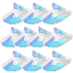 Unisex Candy Color Sun Visors Hats Plastic Clear UV Protection Cap for Sports... - Picture 1 of 7