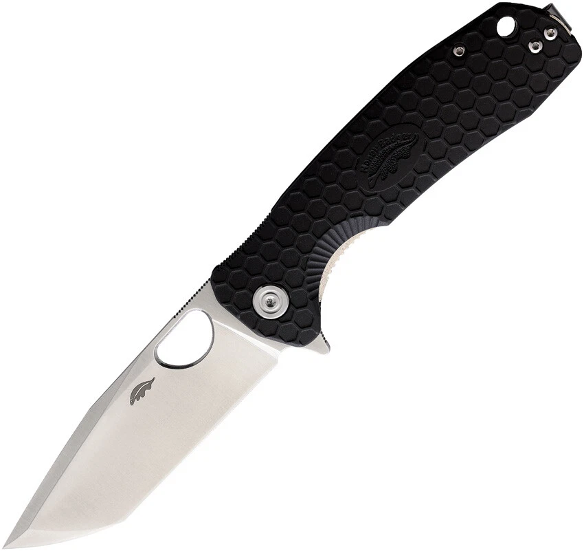 Cuchillo de Bolsillo Honey Badger Grande Linerlock Negro Plegable Tanto Hoja  Foto 1 de 1