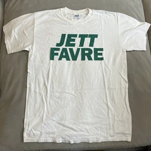 RARE - Vintage - Anvil - JETT FAVRE - Brett Favre - NY Jets - T Shirt - Large - Picture 1 of 4