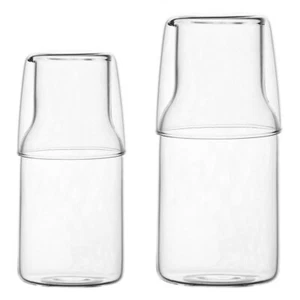 2 Sets Cold Water Bottle Travel Carafe for Nightstand Transparent Jug - Picture 1 of 12