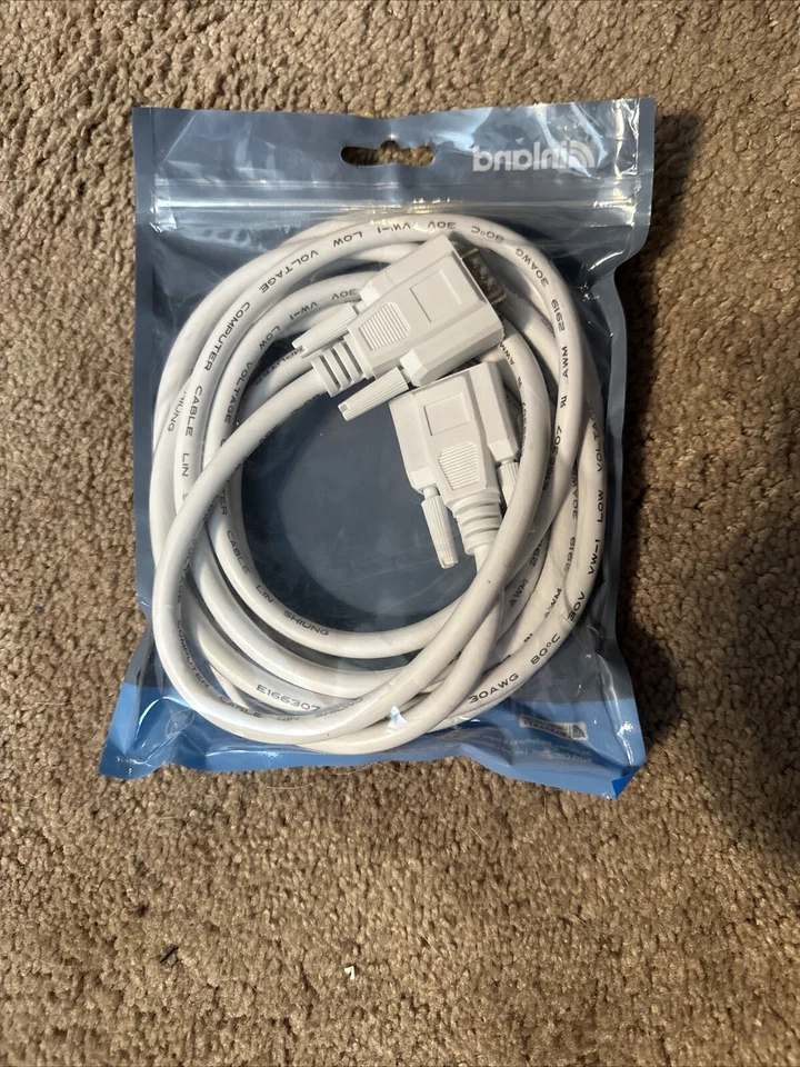 Inland AH3I 410514 HD15 VGA Nickel Male to VGA Male Peripheral Cable, 10 Feet - Image 1 of 1