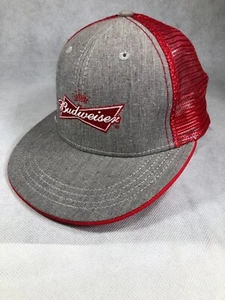 Racing Budweiser Gris Y Gorra Roja Sombrero - Imagen 1 de 5