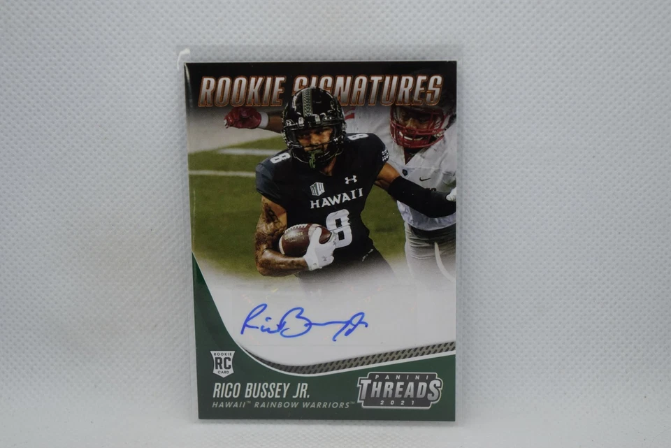 Rico Bussey Jr. #TS-RBJ - 2021 Panini Threads Rookie Signatures Hawaii Warriors - Image 1 of 2