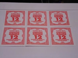 6er-Pack Ernie Ball 12ga 0,012" einfache Stahlsaite für elektrische oder akustische Gitarre - Bild 1 von 4