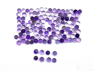 Natural Amethyst Round Cabochon Loose Gemstone Lot 100 Pcs 2.75 MM - Picture 1 of 5